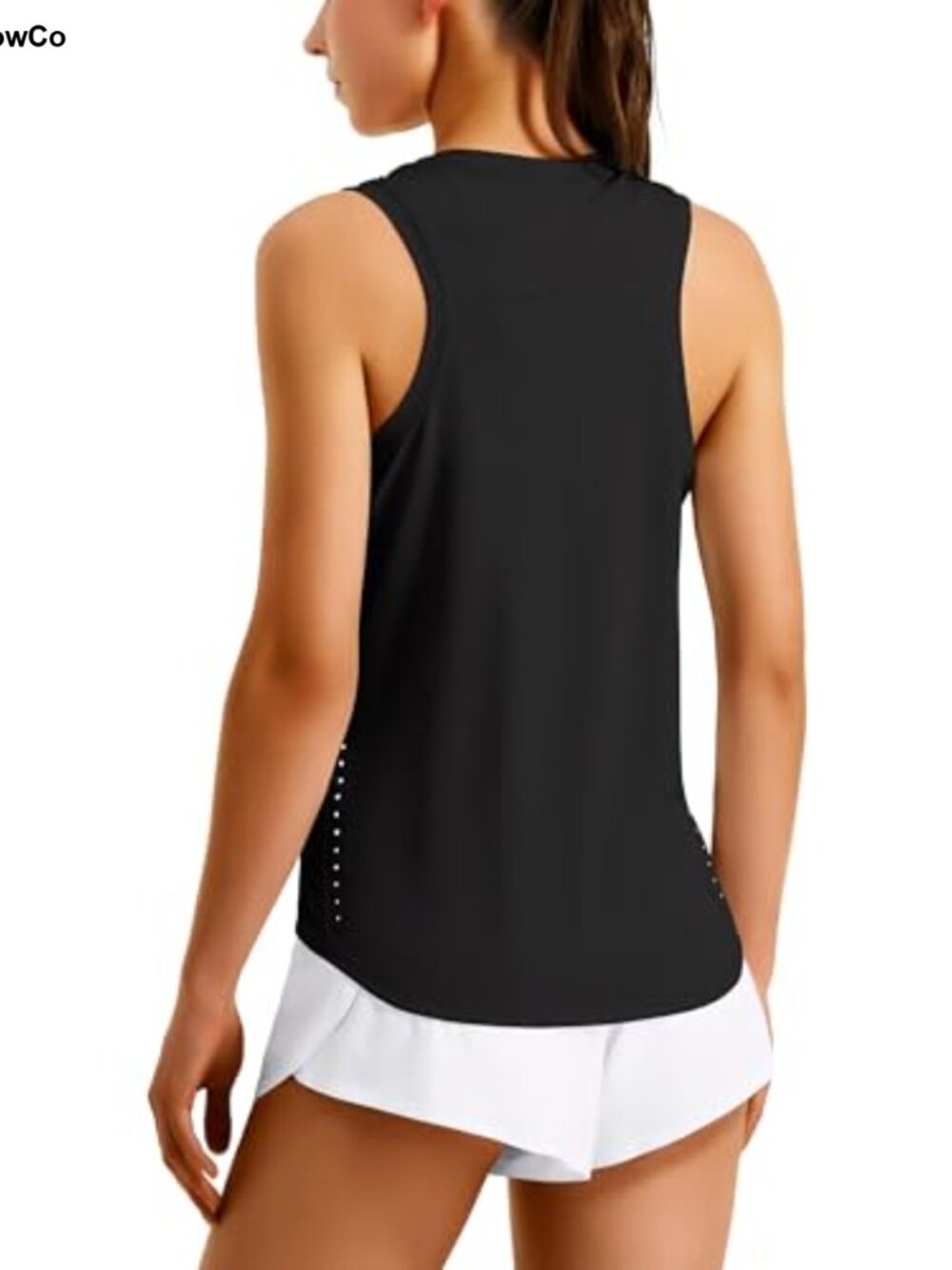 Lightweight High Neck Racerback Athletic Tank Top Quick Dry UPF 50+